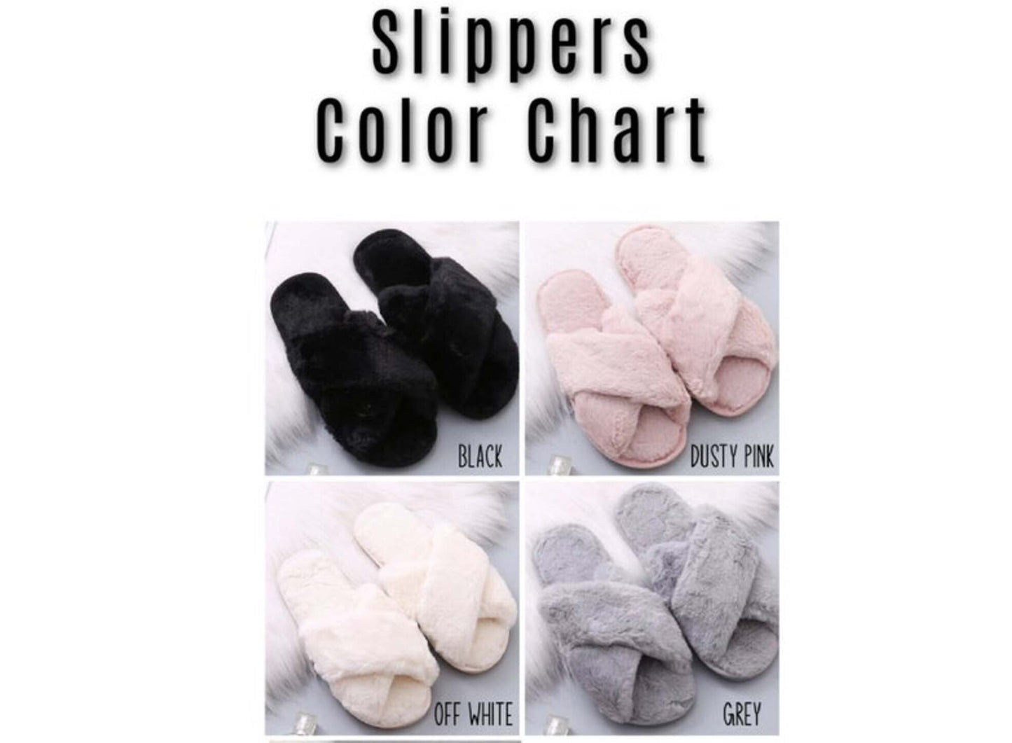 Fluffy cross strap slippers, Bridal Slipper Bridesmaid Gifts Bridal Shower Fluffy Slide On Girls Night Sleepover