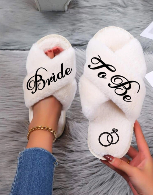 Personalised bride and Bridesmaid  Slippers,  Bridal Party Footwear ,best gift for hen party