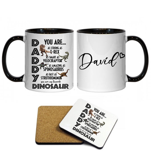 Daddy you are the best Dinosaur strong as T Rex Fathers Day Mug